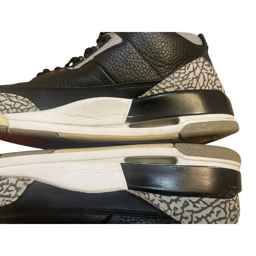 Nike Air Jordan 3 Retro OG Mid Black Cement Men’s Sneakers Size 10.5 Chicago
